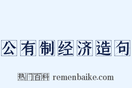 公有制经济造句是什么意思的图片